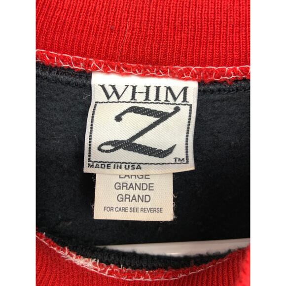 Vintage 90s Whim Z Graphic Birdhouse Crewneck Sweatshirt Size L - Picture 4 of 6